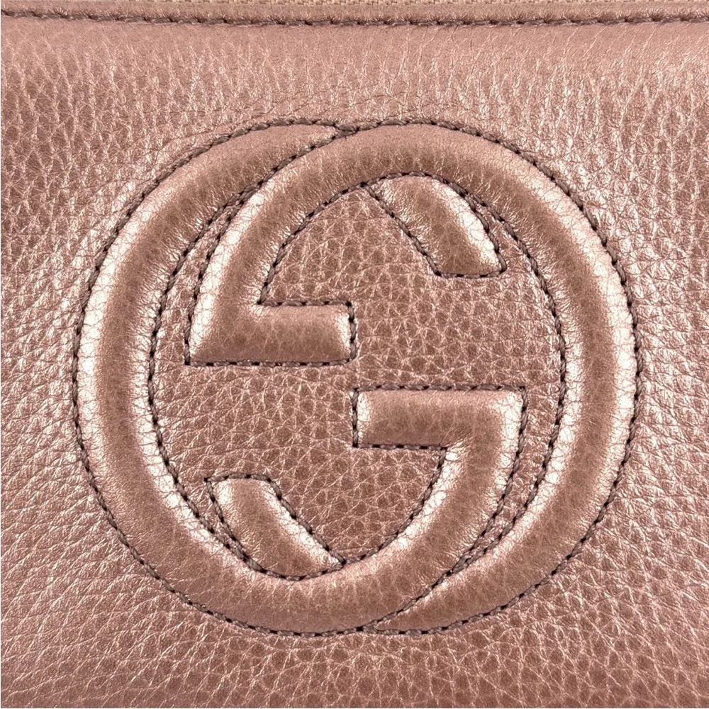 Gucci Soho Chain Strap Shoulder Bag Leather medium it’s 2way with strap &Wallet - Picture 13 of 16